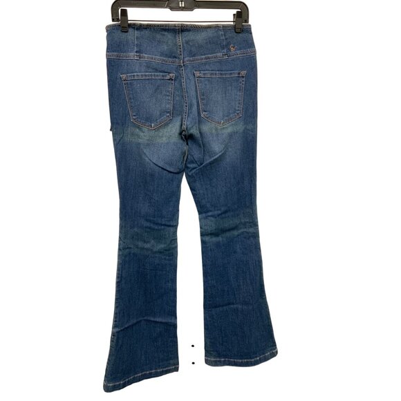 Sofia Vergara Melisa High-Rise Flare Jeans Dark Wash Denim Pants - Picture 3 of 3